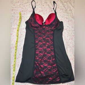 Black and Red Lingerie Dress slip